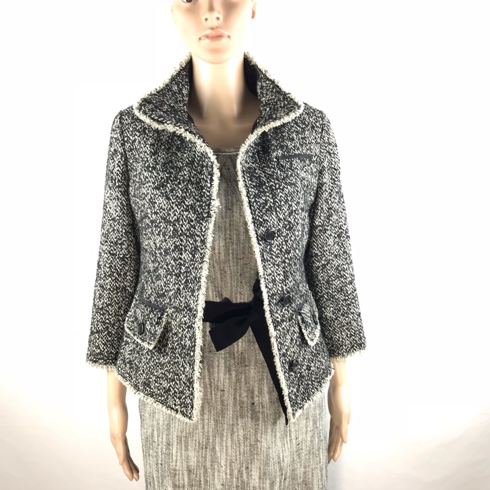 ECCOCI Blazer Jacket Tweed Wool Blend